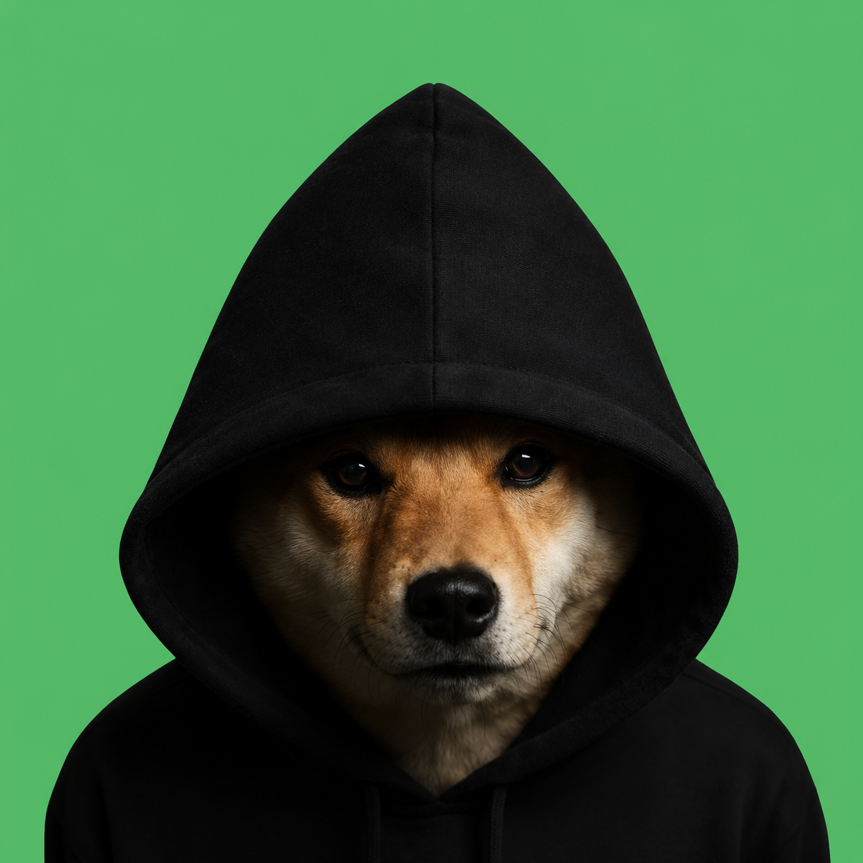 Dog In Hood